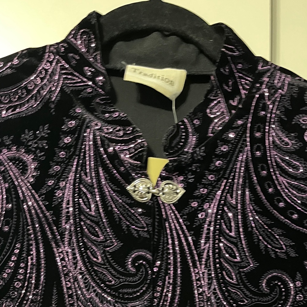 Tradition Black & purple & silver suit jacket - Picture 2 of 7